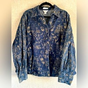 CJ Banks Denim Blouse